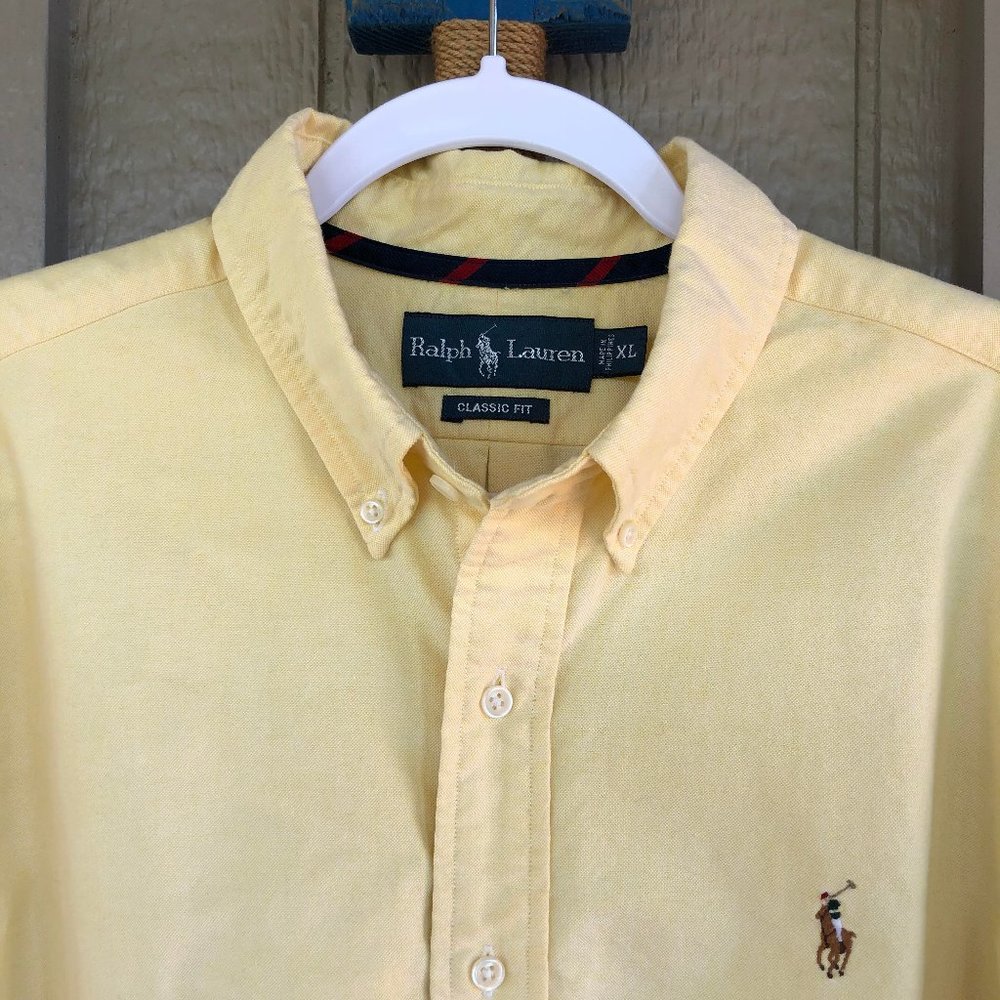 POLO Ralph Lauren Yellow Oxford Cloth BD - XL/Repp